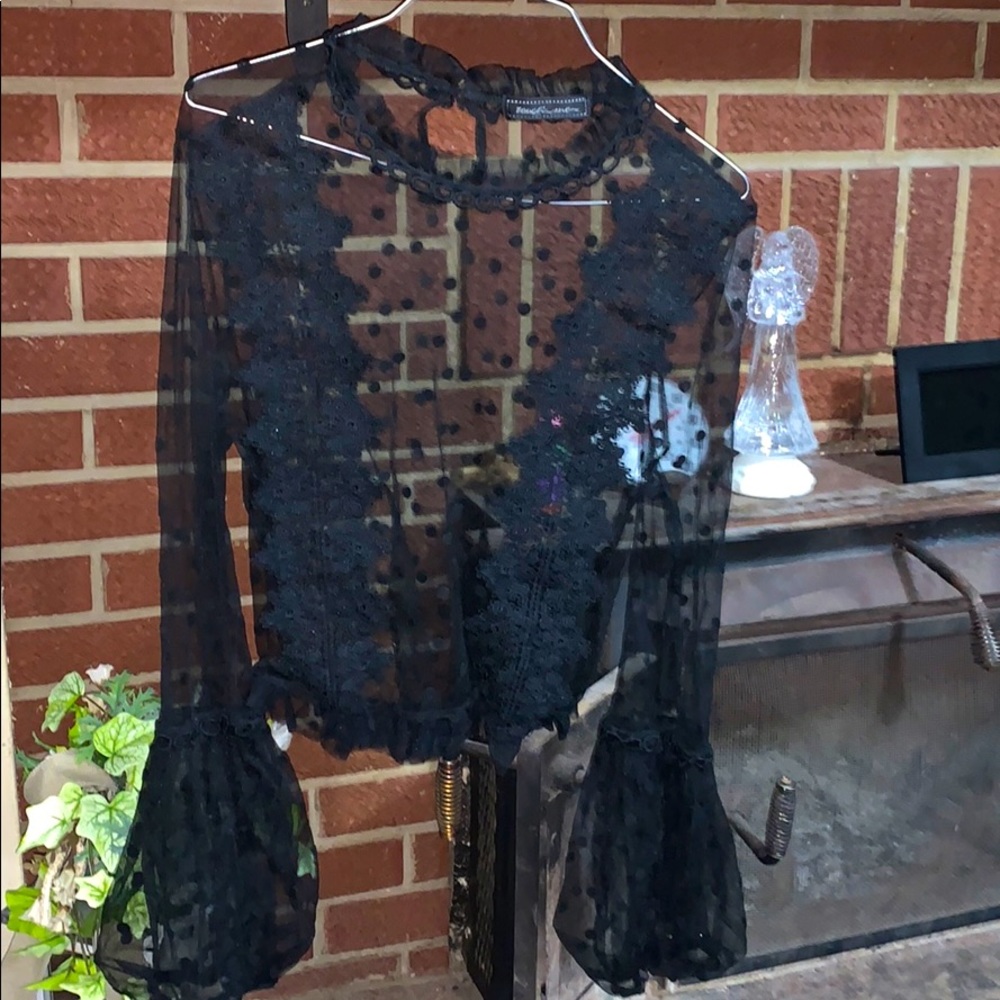 Sheer mesh shirt